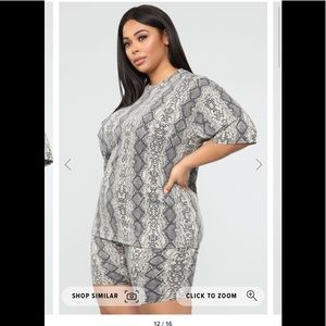 Plus size fashion nova biker set